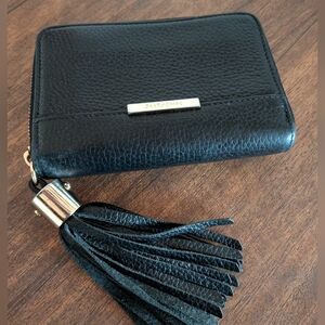 See By Chloe Black Leather Wallet With Tassel